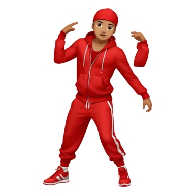 a man streetdancer with red outfit sticker