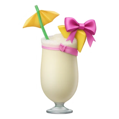 pina colada wrapped in a pink bow sticker
