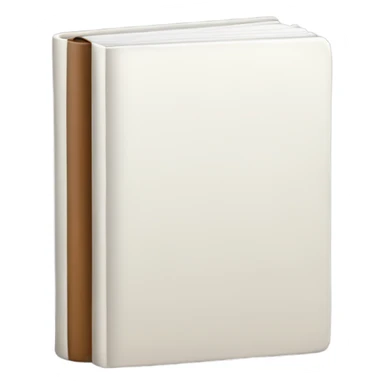 closed book, white cover  sticker