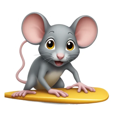 mouse with a table surf sticker
