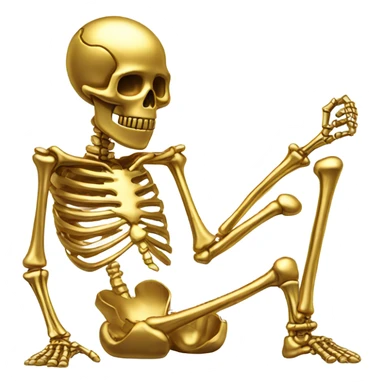 Skeleton made out of gold sticker
