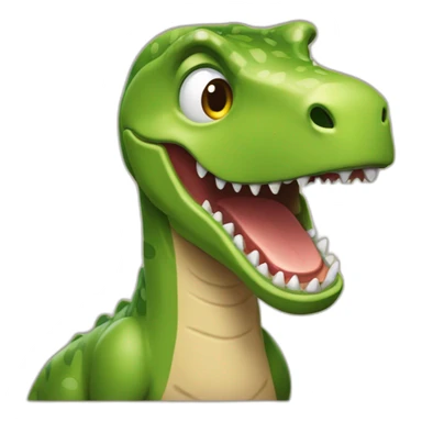 La tête d'un dinosaures qui rigole sticker