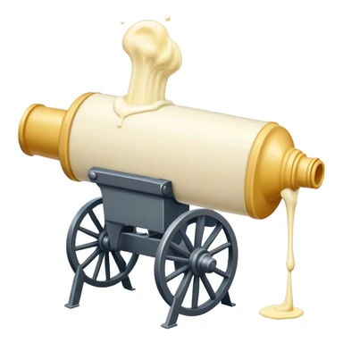 Cannon that shoots mayonnaise. It should have some mayonnaise dripping out of the front sticker