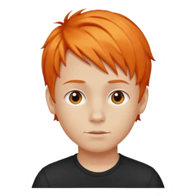 orange hair boy sticker