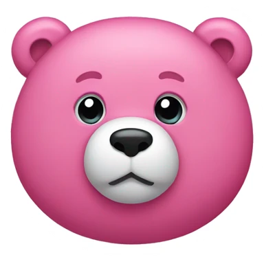 Pink bear emoji sticker