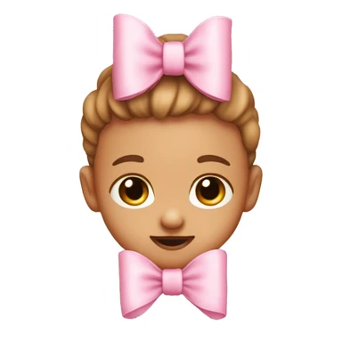 Cute baby pink bow sticker