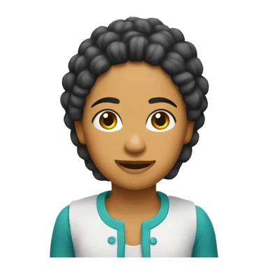 Chica con rulos sticker