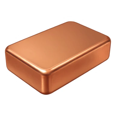 Create an Android-style emoji of a copper ingot. Make it simple, flat, and cartoon-like with solid copper colors, no shine, no reflections, no gradients, and absolutely no faces or expressions. Keep the design clean, rounded, and consistent with modern Android emoji aesthetics.

 sticker