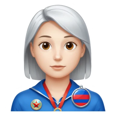 russia sport silver medal sticker