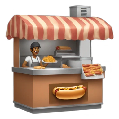 hot dog seller sticker