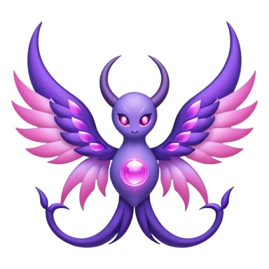 Pokemon legendary purple and pink lunala sticker