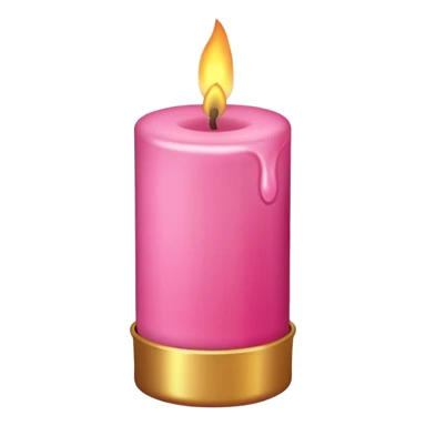 pink and gold candle sticker