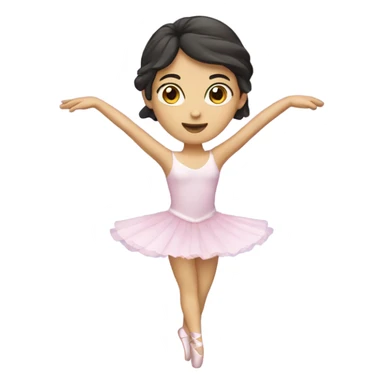 caucasian dancing ballerina with dark hair  sticker