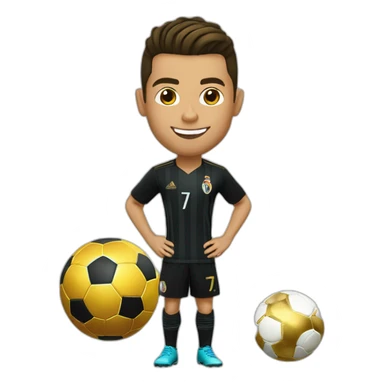 Cr7 avec le ballon d’or sticker