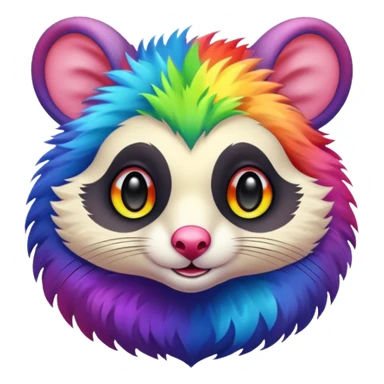 rainbow possum sticker