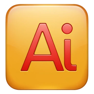 A square image of capital letters "AI" sticker