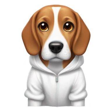 Beagle in a onesie sticker