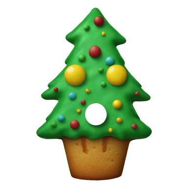 Christmas tree snack cake sticker