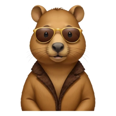 Capibara with sunglasses sticker