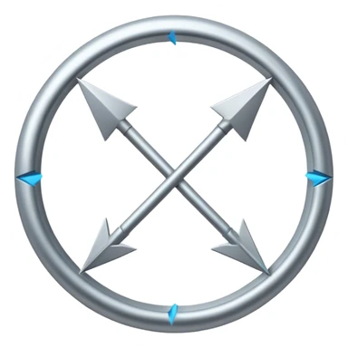 Two arrows forming a circle sticker