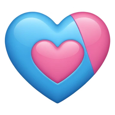 Emoji de coração azul e rosa sticker
