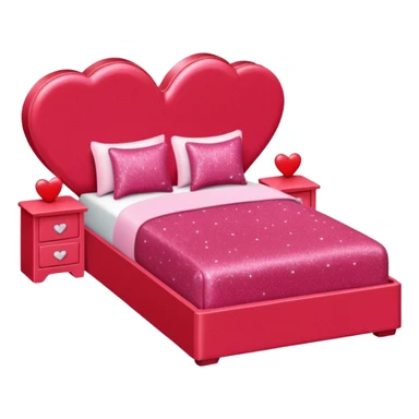 red glitter barbie dollhouse bed sticker