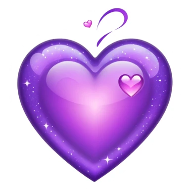 glitter purple and cian heart sticker