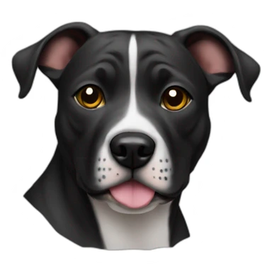 dog staffy black sticker