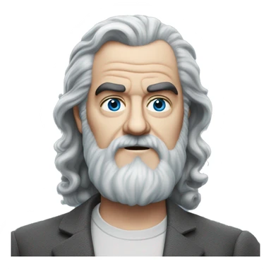 stanley kubrick grey hair long beard blue eye sticker