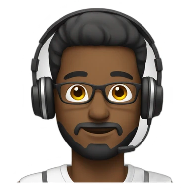 Man relaxing with headphones on sticker