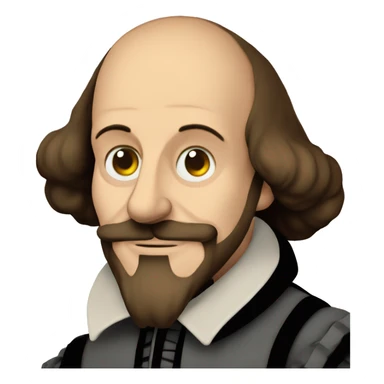 William Shakespeare holds chart in his hand sticker