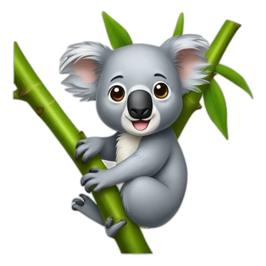 Koala mange bambou sticker