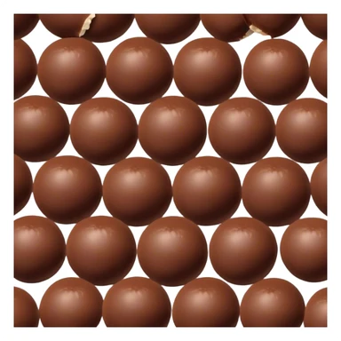 Chocolate balls covered in cocos  sticker