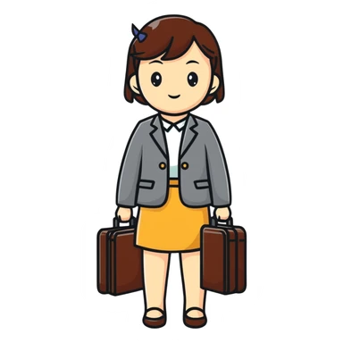 Japanese professional girl with briefcase sticker