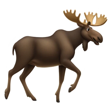 Dancing pregnant moose  sticker