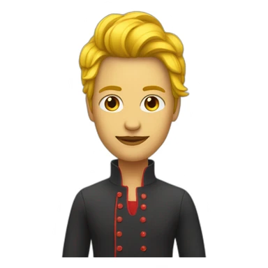 Personne qui a les cheveux jaune avec pointe rouge sticker