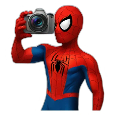 spiderman taking a picture sticker