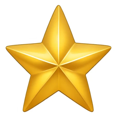 gold metal style icon of a star sticker