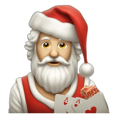 Babbo Natale poker sticker
