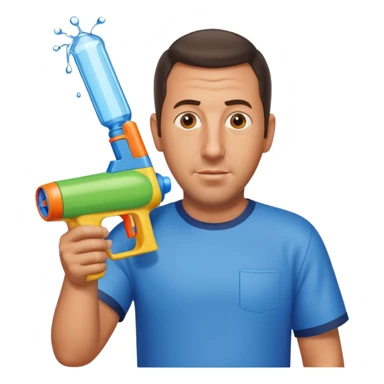 Adam Sandler with a Water Gun sticker