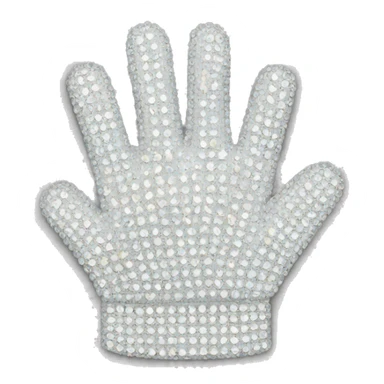 white rhinestone glove sticker