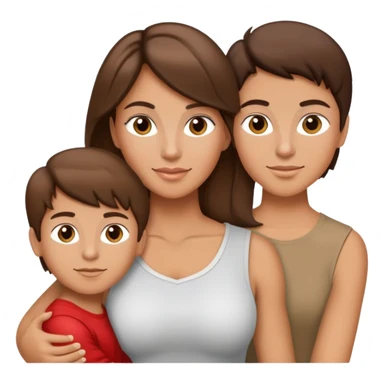 Light brunette beautiful fit mom with 3 sons sticker