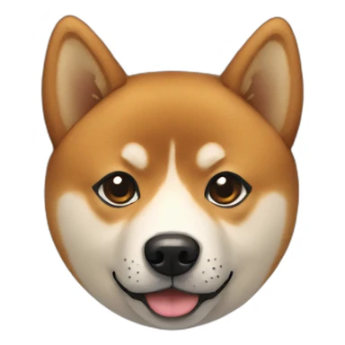 black and tan shiba face sticker