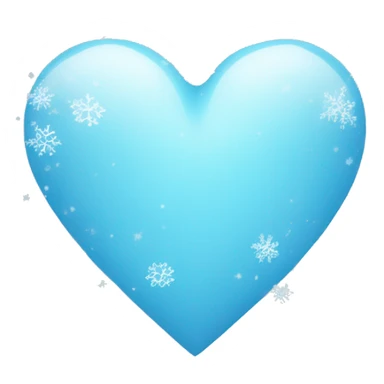 Light blue heart with small snowflakes sticker