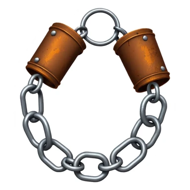 ball and chain leg cuff sticker