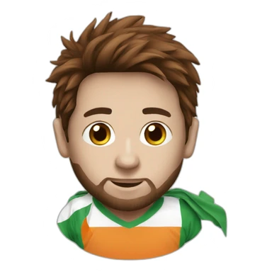 Messi with ivory coast flag sticker