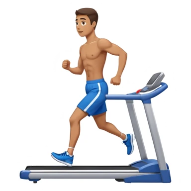 fit guy in blue shorts Treadmill sticker