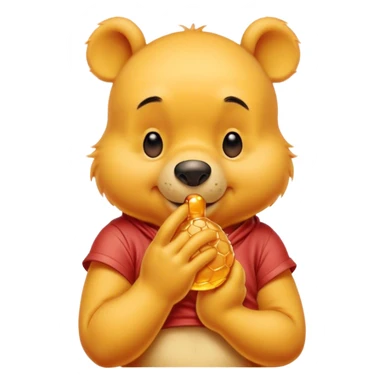 Winnie the Pooh blowing a kiss sticker