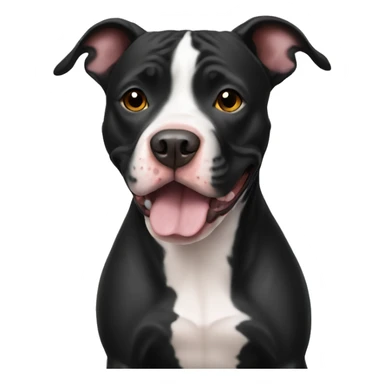 Black pit bull sticker
