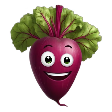 smiling beetroot face sticker